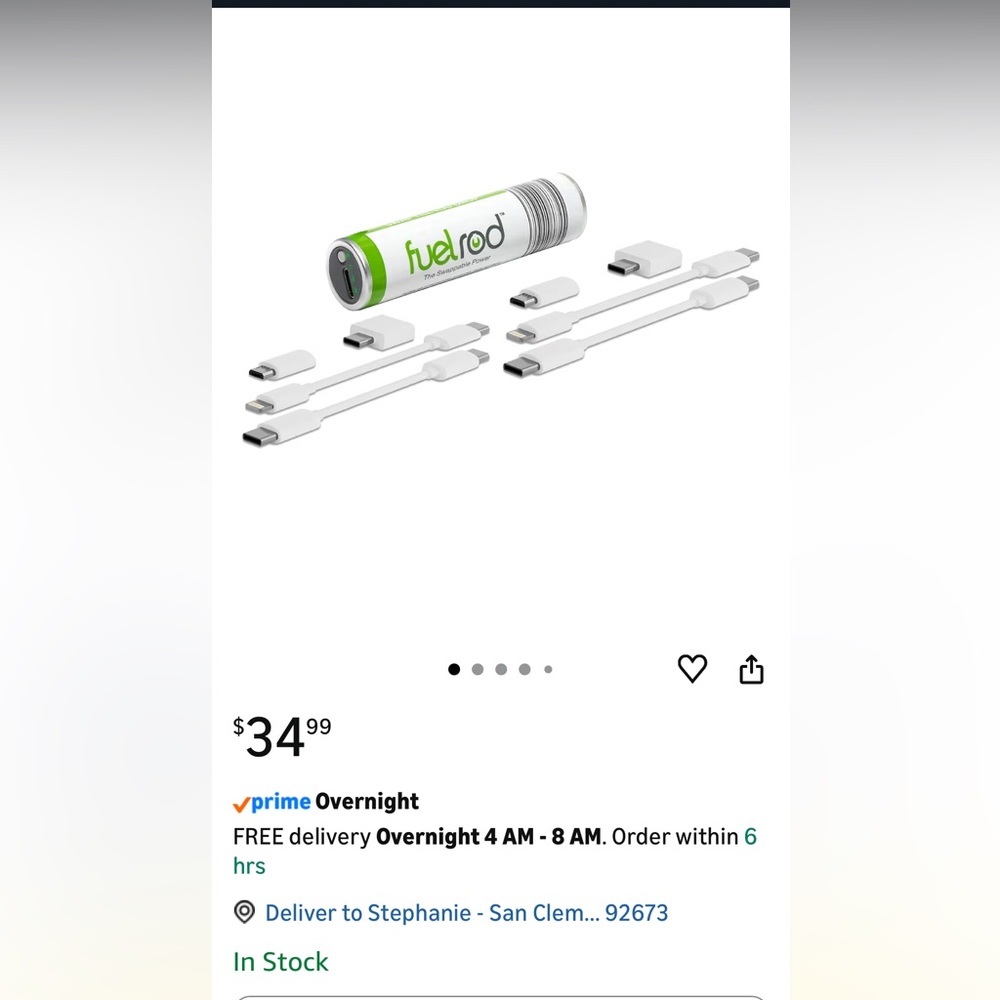 White Portable Charger Set - Picture 6 of 6